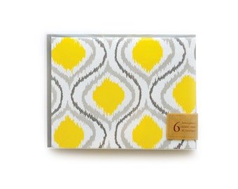 Ikat - boxed set of 6 letterpress cards