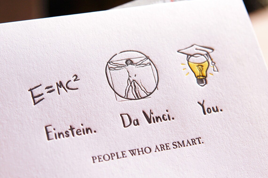 People Who Are Smart- Letterpress Card - Etsy