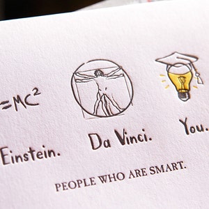 People Who Are Smart- Letterpress Card - Etsy