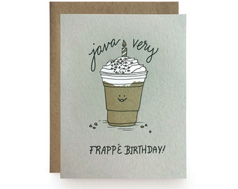 Frappé Birthday - Letterpress Card