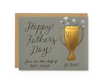 Team Parent - letterpress card