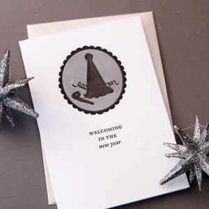 CLEARANCE: Welcoming in the New Year - Holiday letterpress cards, set of six
