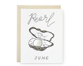 Pearl/June - letterpress card