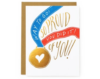 So Proud of You - letterpress card