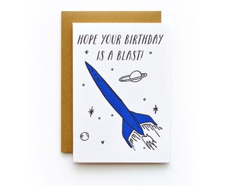 Birthday Blast - letterpress card