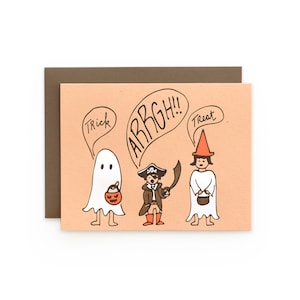 Trick Arrgh Treat Halloween - Letterpress Card