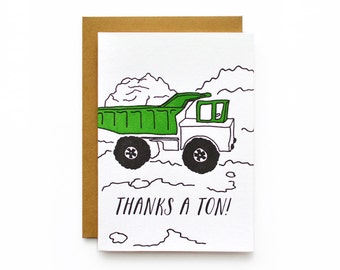 Thanks a Ton - letterpress card