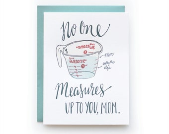 Measure Up Mom - letterpress card