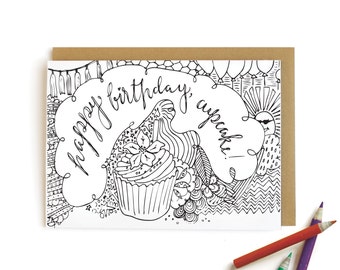 Cupcake Birthday - letterpress card