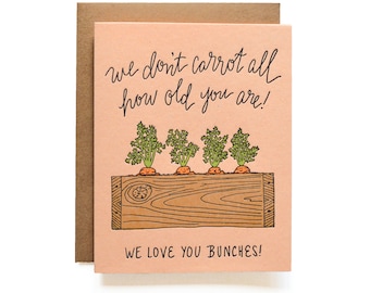 Carrot All - letterpress card