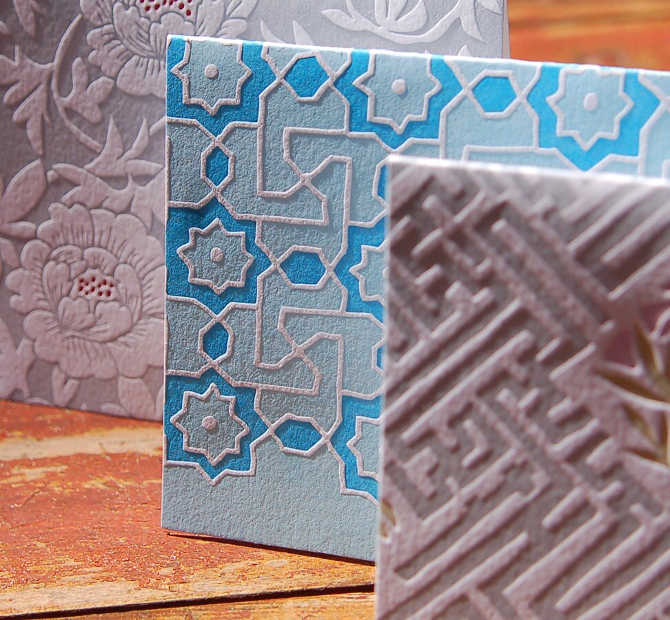 Pakistani Wall Set of 6 Letterpress Cards Etsy