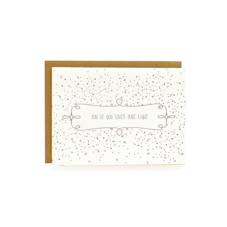 Silver and Gold Letterpress Christmas cards, splatter, set of 8 image 1