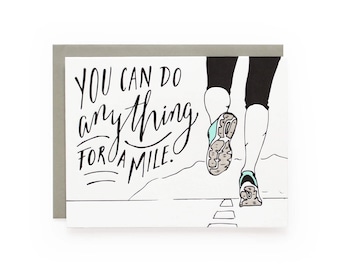 Anything For A Mile - letterpress card