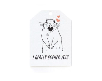 Gift Tag / Valentines - Gopher You