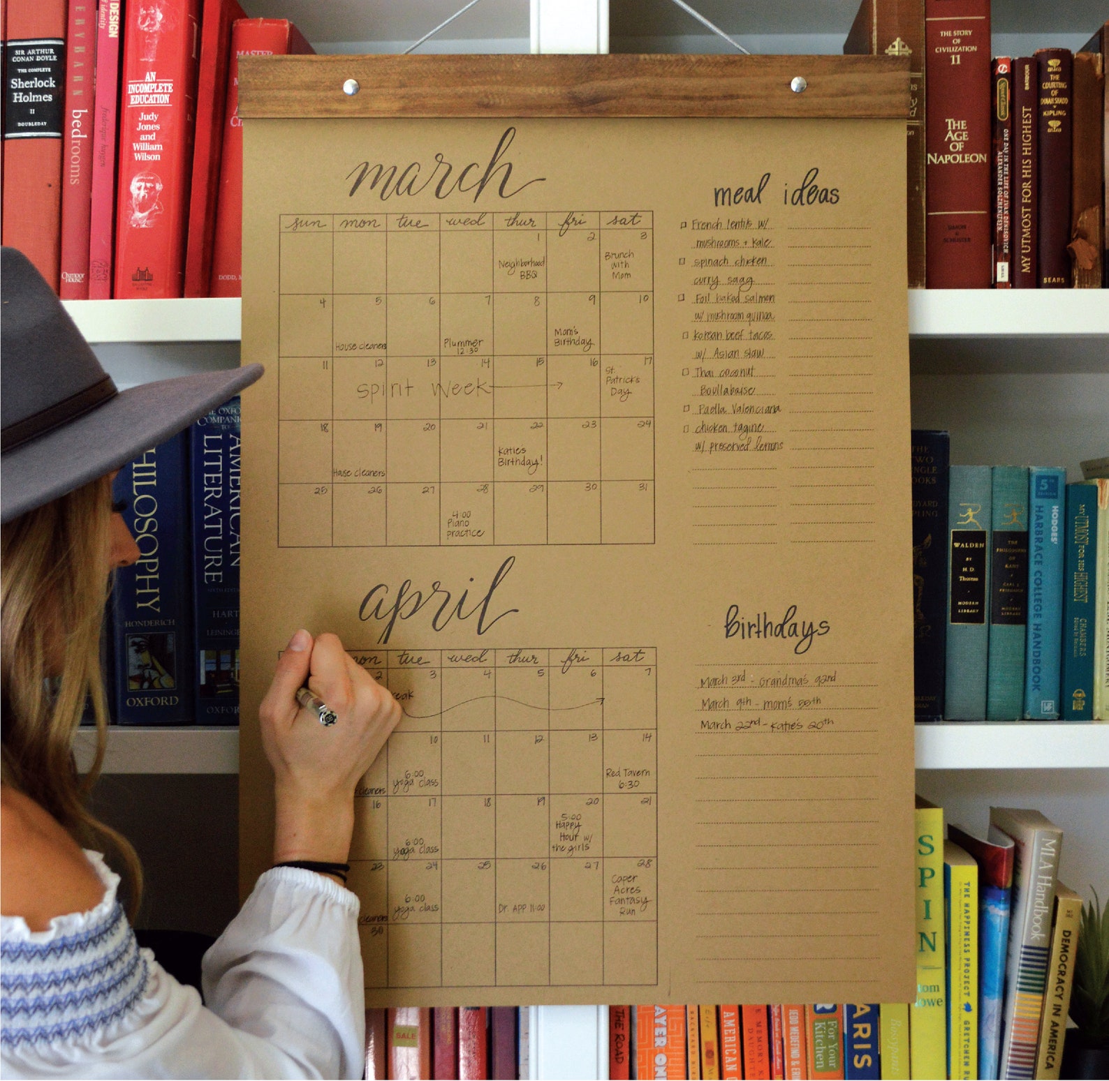 Big Writein Calendar Etsy