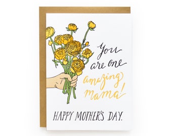 Amazing Mama | Mother's Day | Letterpress Card