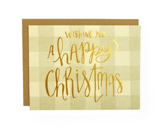 Happy Christmas - letterpress cards - boxed set of 6