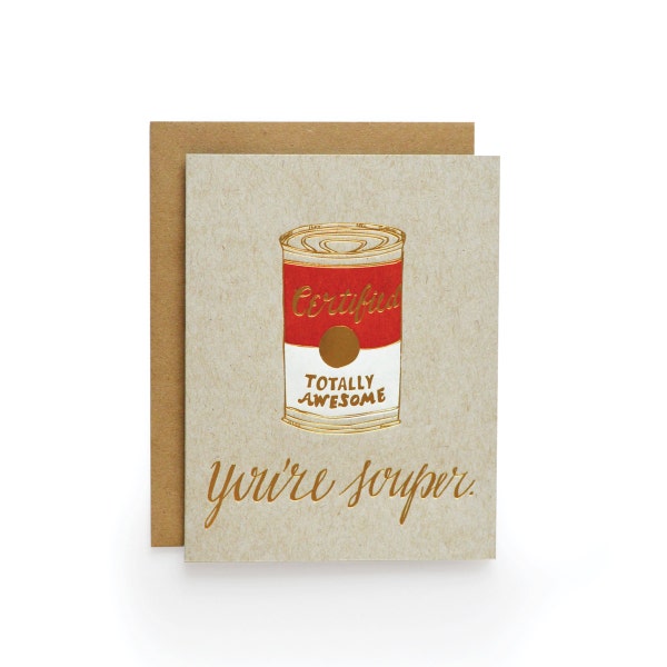 Souper - letterpress card