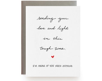 Love and Light - Letterpress card