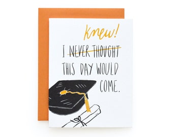 Knew This Day - letterpress card