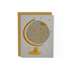 Weary World - letterpress cards - boxed set of 6