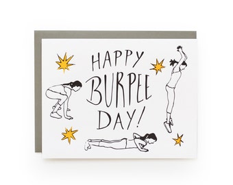 Burpee Day - letterpress card