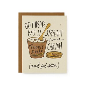 Ice Cream Feel Better - letterpress card