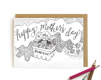 Berry Mom - letterpress card