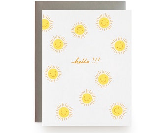 Hello!!! - Letterpress Card