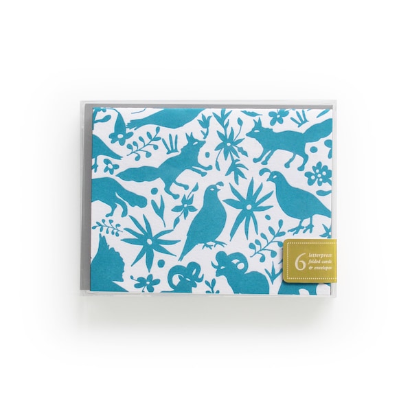 Otomi - box set of 6 letterpress cards
