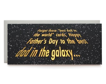 Galaxy Dad- letterpress card