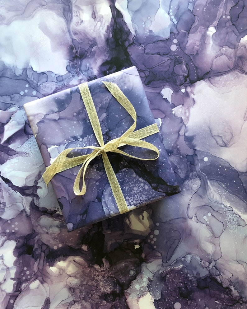 Deep Purple Gift Wrap 3 Single Sheets image 1