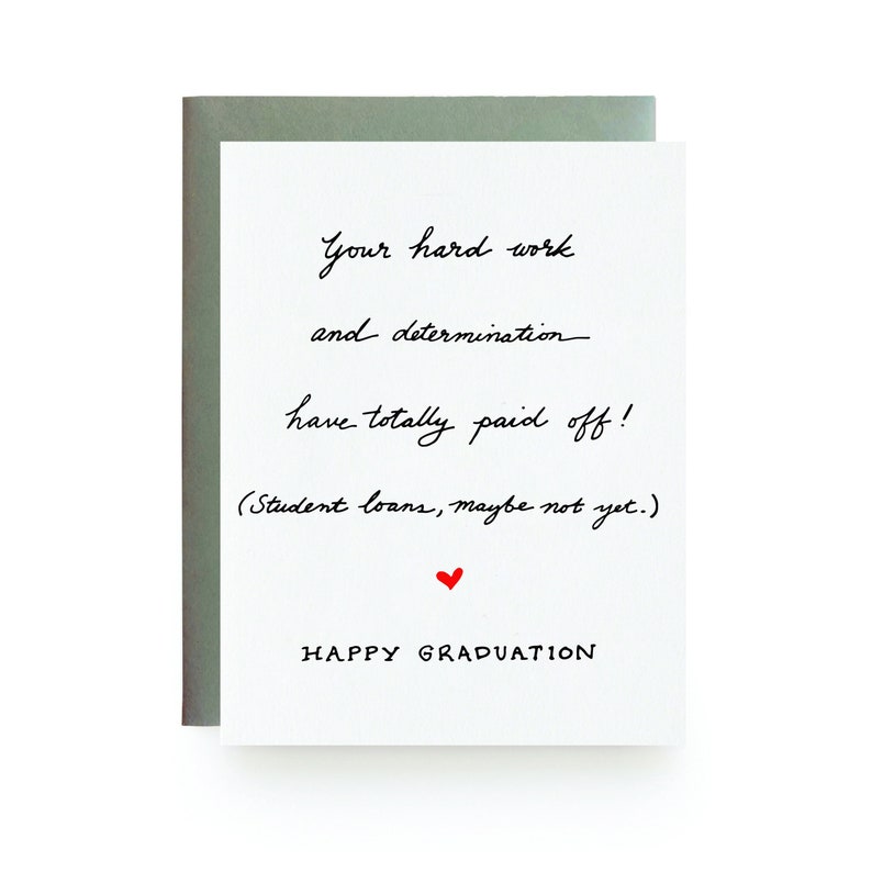 Hard Work Paid off - Letterpress Card - Etsy