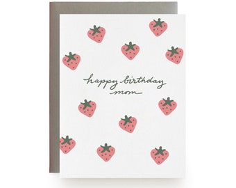 Happy Birthday Mom - Letterpress Card