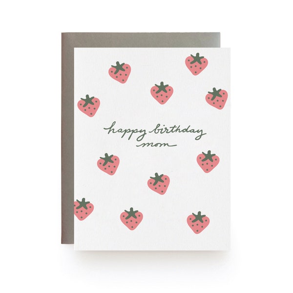 Happy Birthday Mom - Letterpress Card