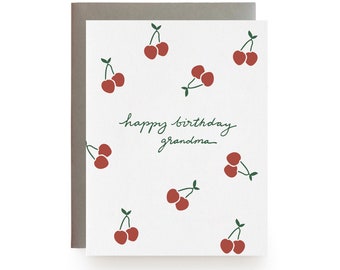 Happy Birthday Grandma - Letterpress Card