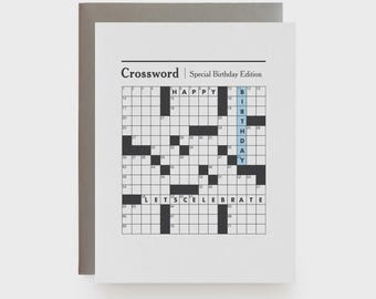 Crossword Birthday Card