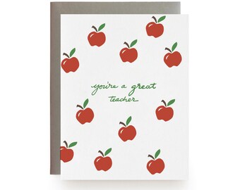 You're a great Teacher - Letterpress Card