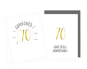 Seventy - letterpress card