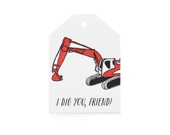 Gift Tag / Valentines - Dig Friend