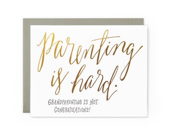 Grandparenting - letterpress card