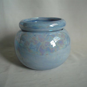 Medium Ceramic African Violet Pot Planter / Mother of Pearl