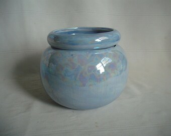 Medium Ceramic African Violet Pot Planter / Mother of Pearl