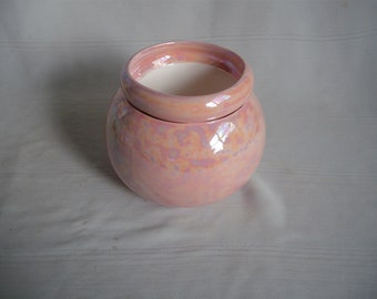 Maceta pequeña de cerámica con forma de violeta africana / Nácar