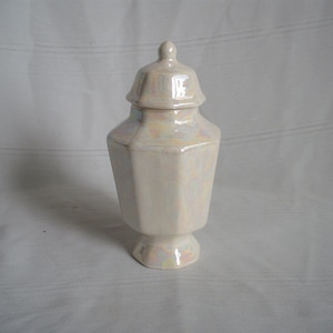 Ceramic Cremation Urn / Extra Small #2 OCT / Mother of Pearl