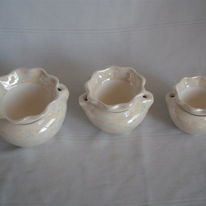 Ceramic African Violet Pot/ Planters / Extra Small 3 Sizes / Mother of Pearl