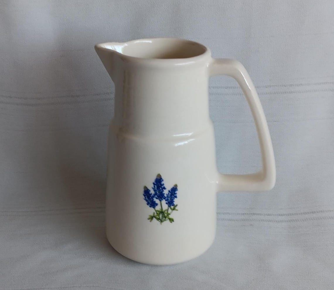Small Pitcher With Bluebonnets - Etsy
