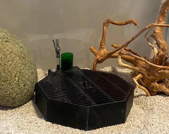 Fish trap / aid with air lifter for breeding fish in the aquarium made of PETG in different colors 12 or 16 mm hose connection