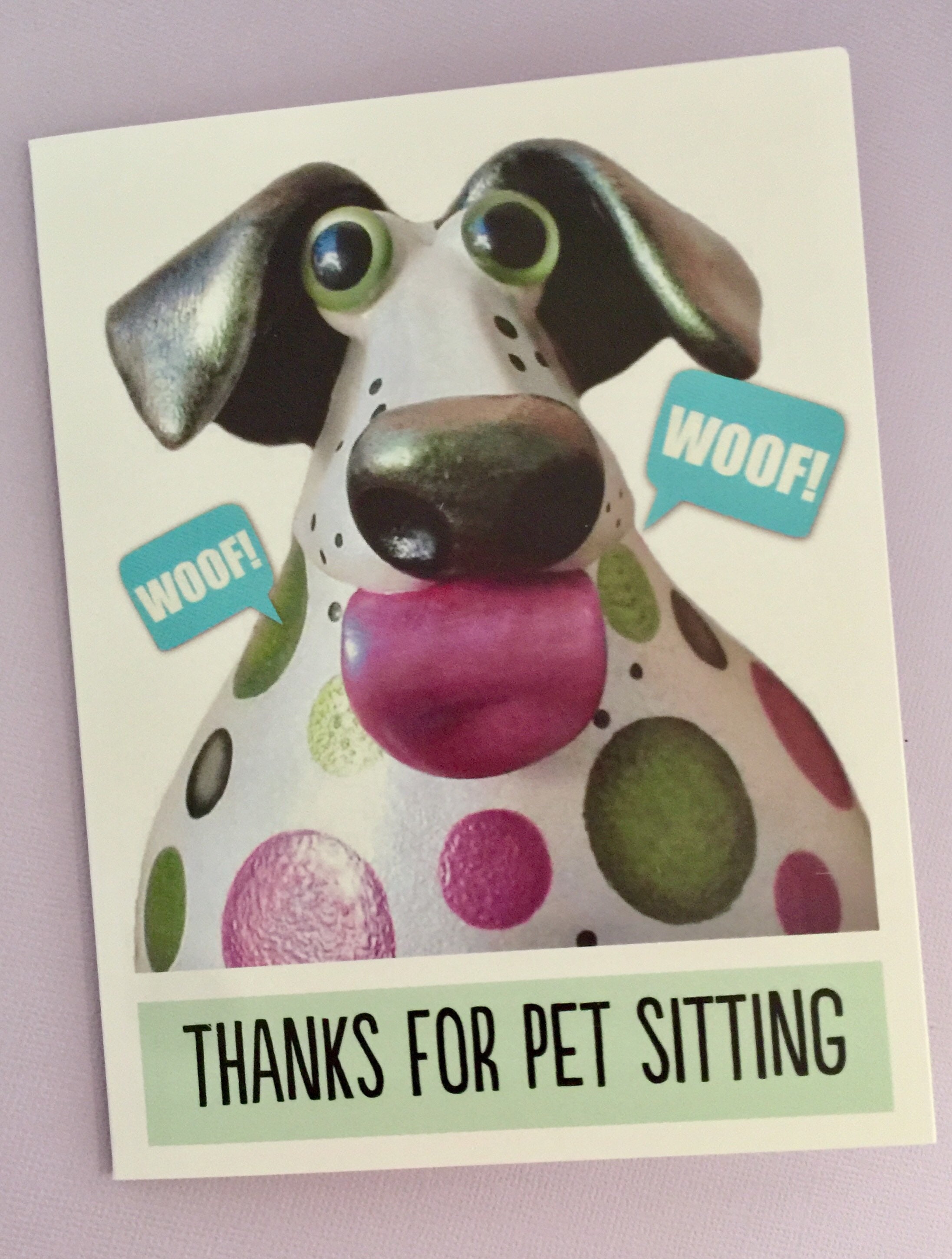 Thanks For Pet Sitting Dog Thank You Card Etsy