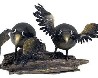 Ravens | Raven Art | Raven Sculpture | Arizona Ravens | Crows | Bird Lover | Black Bird | Raven | Gourd Bird | Gourd Raven | Black Crow